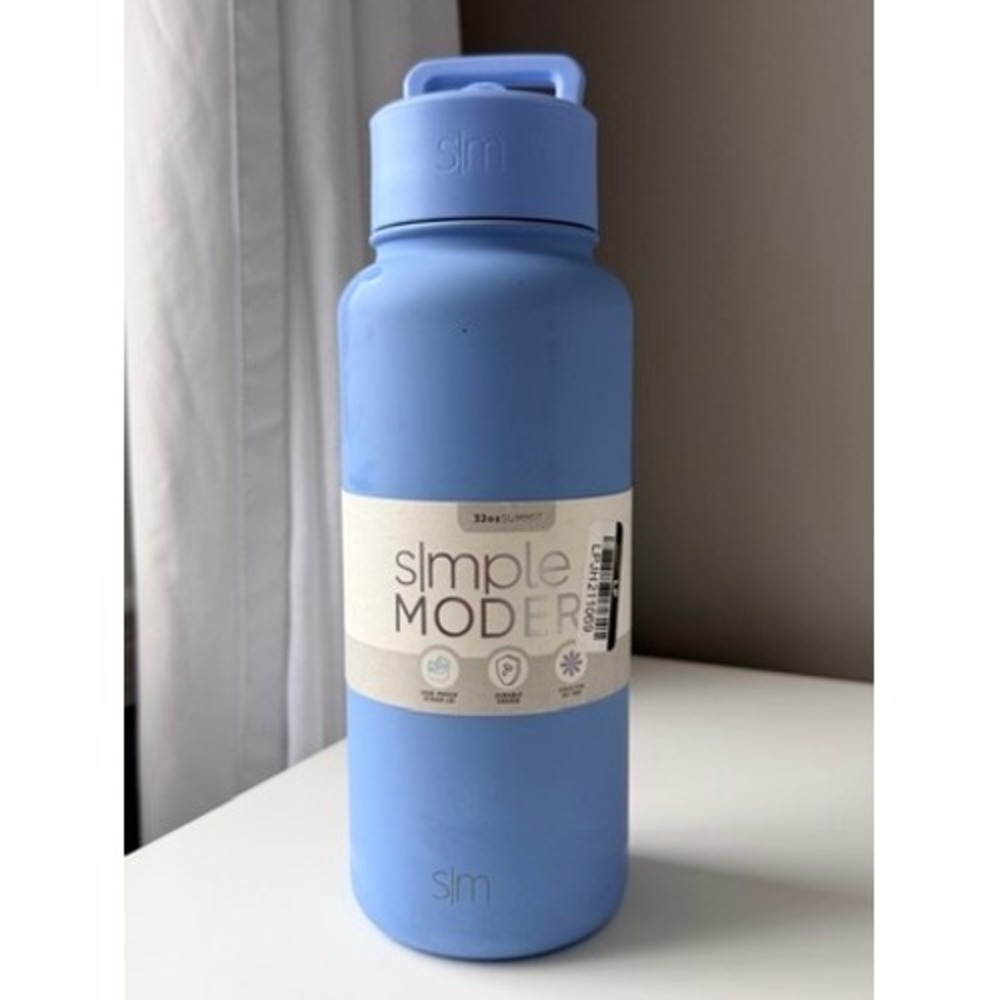 Simple Modern Summit 32oz Water‎ Bottle Blue NEW Insulated Stainless Steel Straw